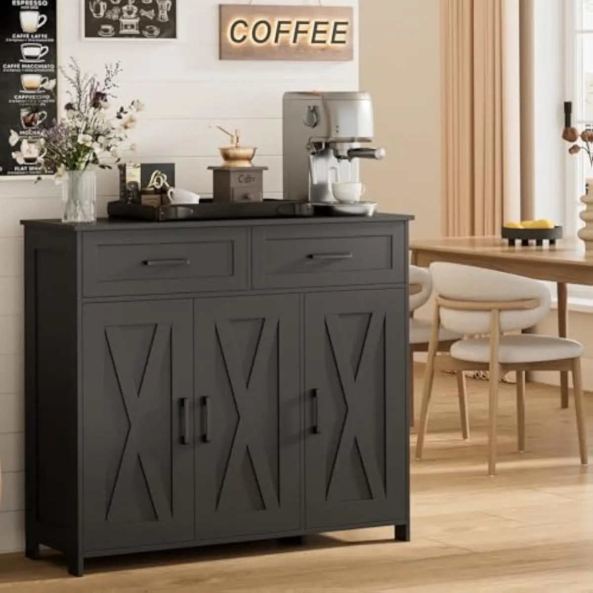 Coffee & Tea Maker Machine - Armoire de rangement pour bar à