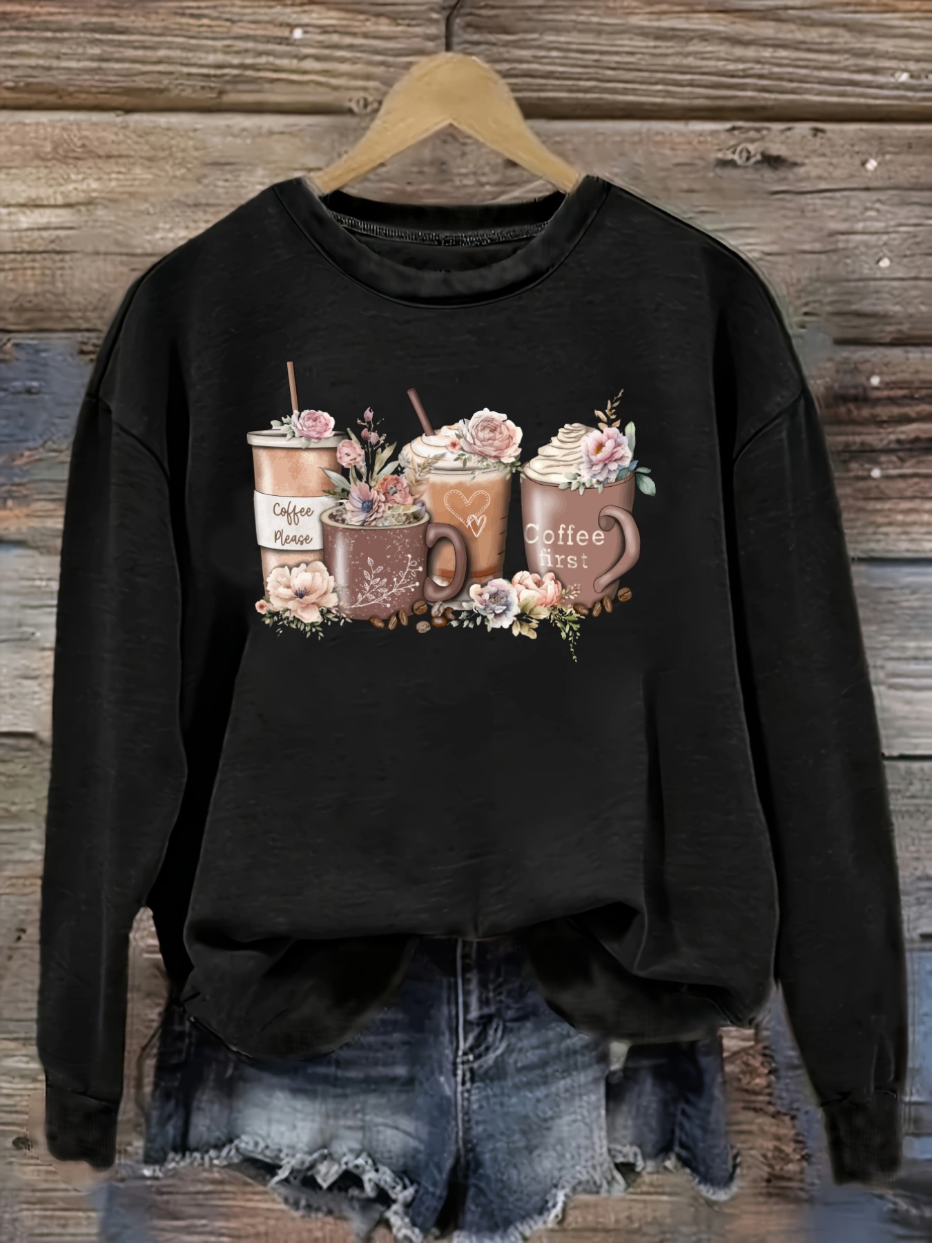 Coffee & Tea Maker Machine - T-shirt décontracté à manches longues et