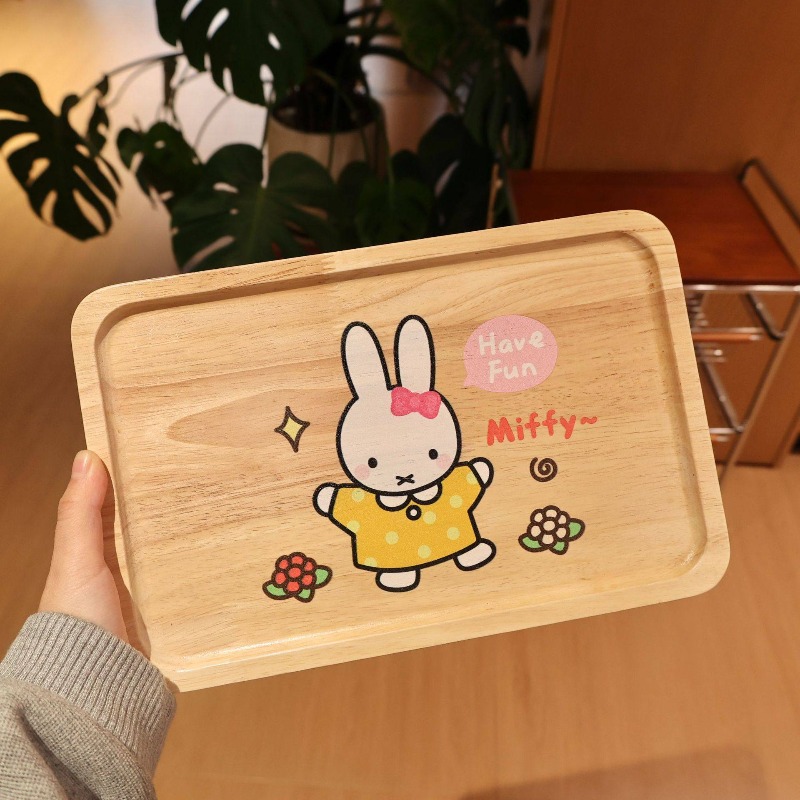 Coffee Tea Room - Assiette en bois mignonne Miffy Rabbit