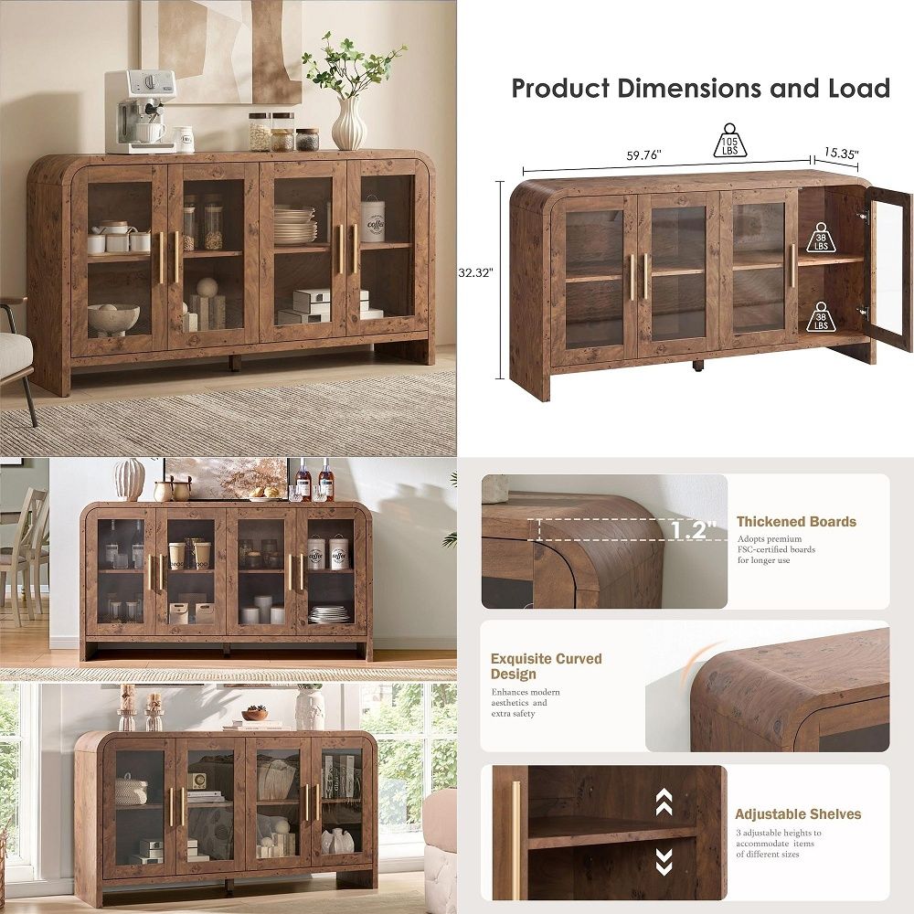 Coffee & Tea Maker Machine - Buffet avec rangements, armoire de rangement