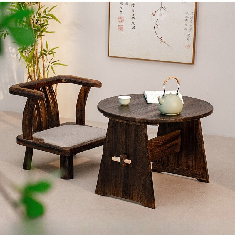 Table basse ronde en bois mass - Coffee Tea Room avis et prix