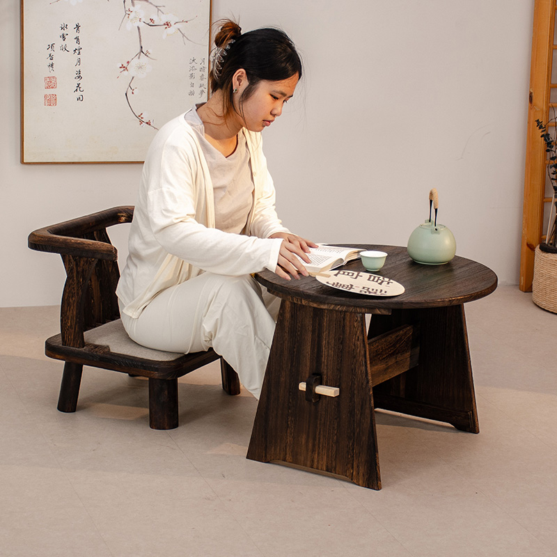 Table basse ronde en bois mass - Coffee Tea Room avis et prix