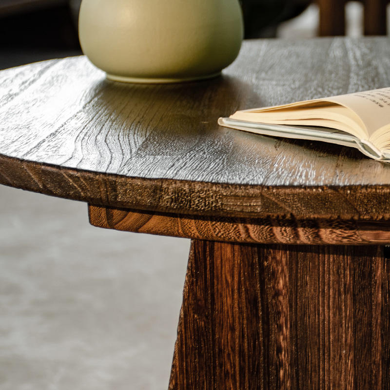 Table basse ronde en bois mass - Coffee Tea Room avis et prix