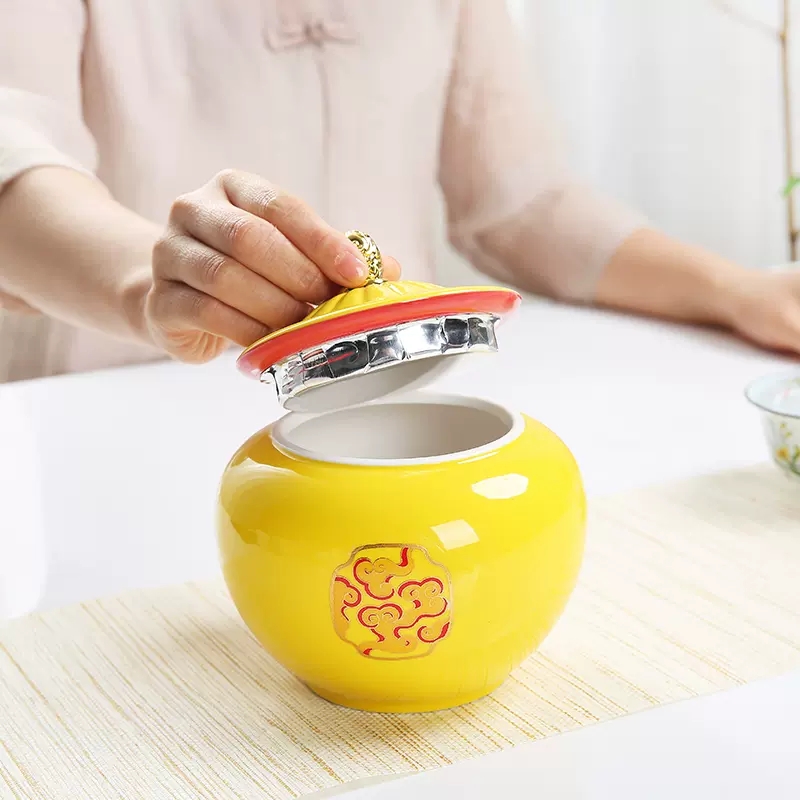 Pot en céramique jaune de styl - Coffee Tea Room avis et prix