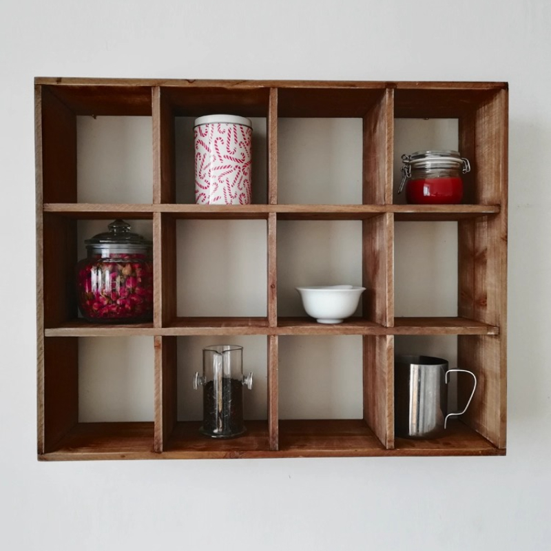 Étagère murale en bois massif, - Coffee Tea Display avis et prix
