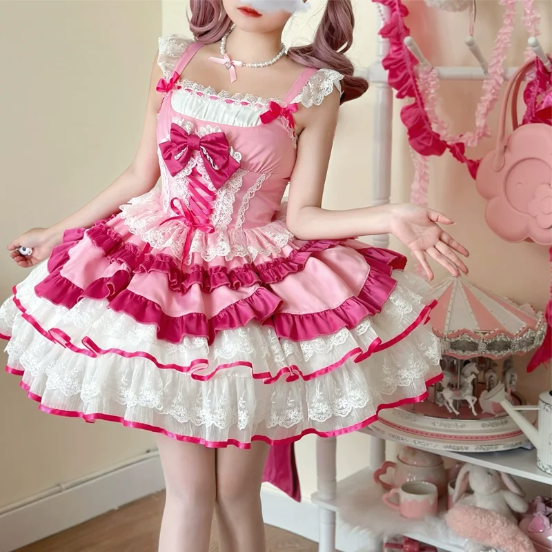 Robe JSK rose Sweet Lolita, mi - Coffee Tea Weight Loss avis et prix