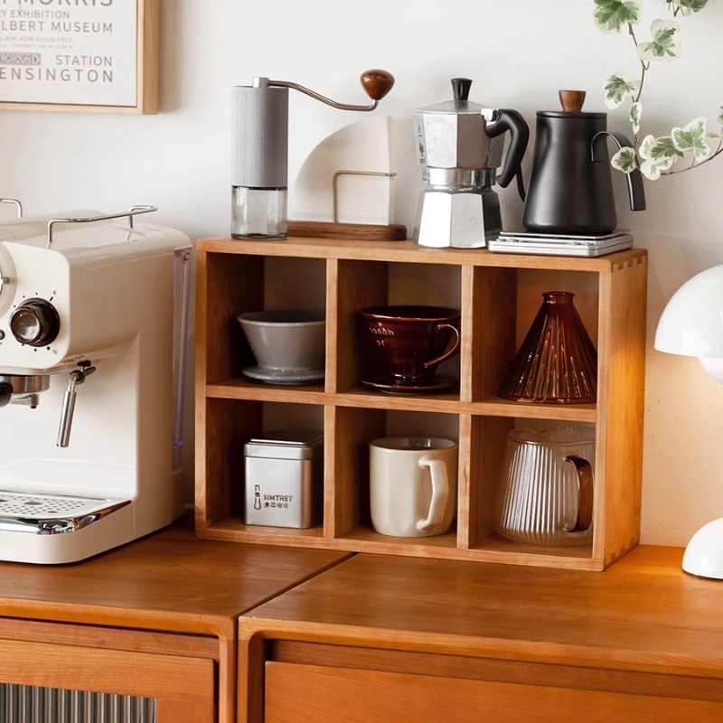 Présentoir moderne en bois mas - Coffee Tea Display avis et prix